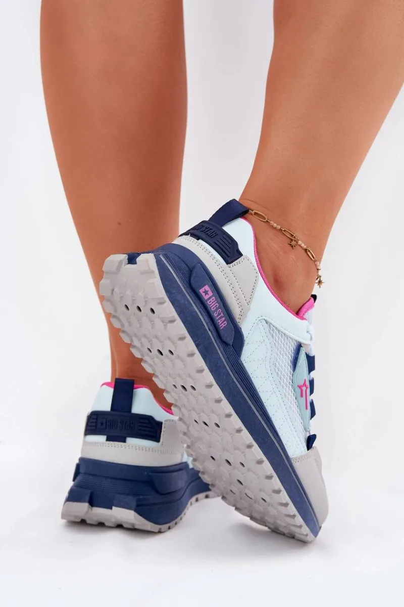Buty Sportowe Big Star|Sneakersy Damskie>Big Star Shoes Buty Sportowe Damskie Na Platformie Big Star RR274A225 HI-POLY SYSTEM e Niebieski