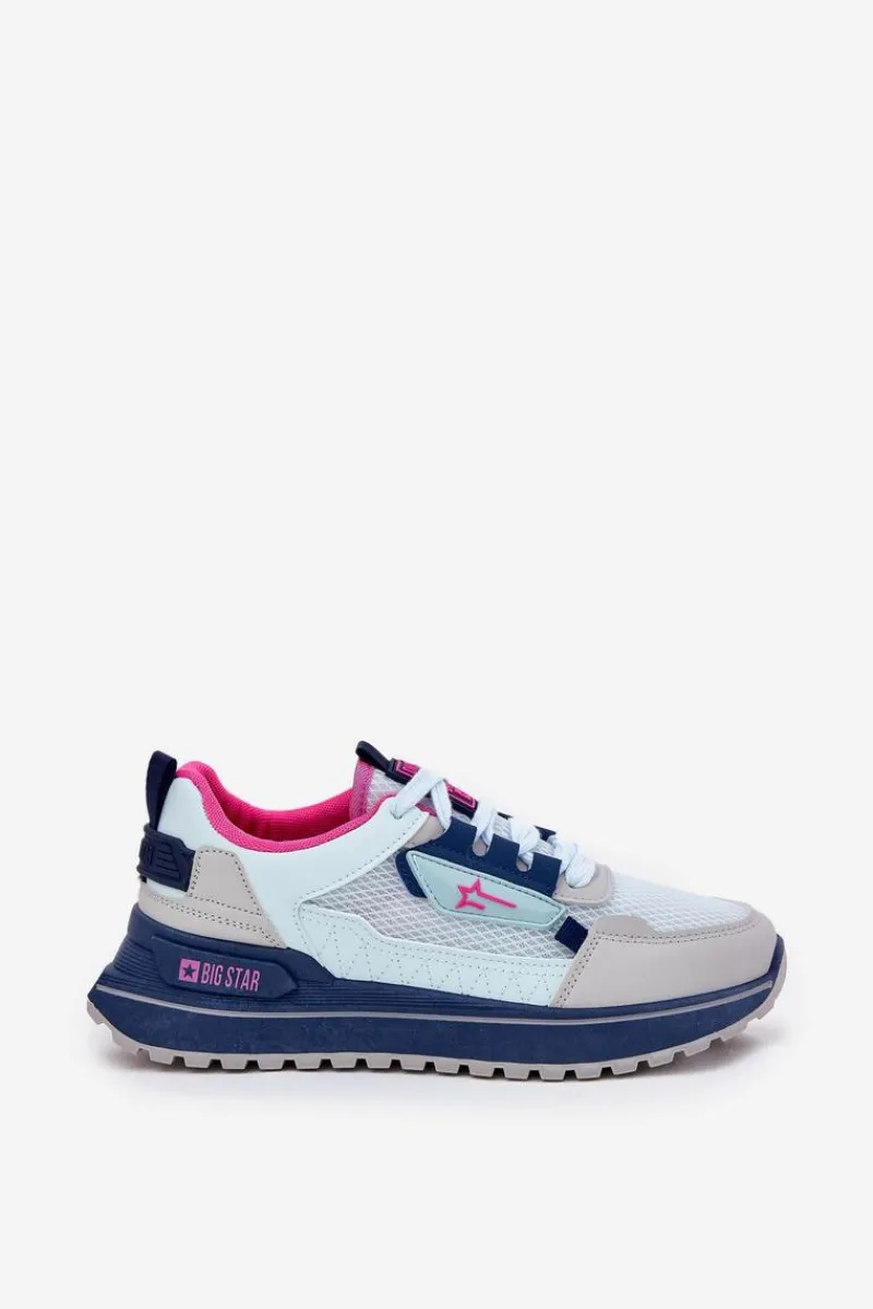 Buty Sportowe Big Star|Sneakersy Damskie>Big Star Shoes Buty Sportowe Damskie Na Platformie Big Star RR274A225 HI-POLY SYSTEM e Niebieski