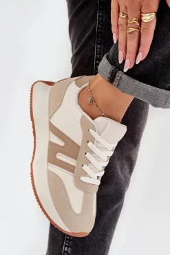 Buty Sportowe Na Platformie|Sneakersy Damskie></noscript>Boto Buty Sportowe Damskie Na Platformie Beżowe Emidi Beżowy