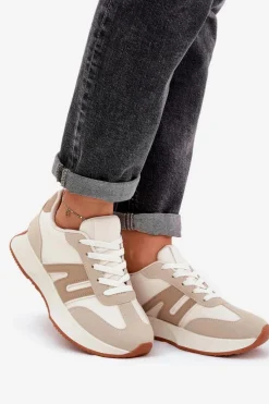 Buty Sportowe Na Platformie|Sneakersy Damskie></noscript>Boto Buty Sportowe Damskie Na Platformie Beżowe Emidi Beżowy