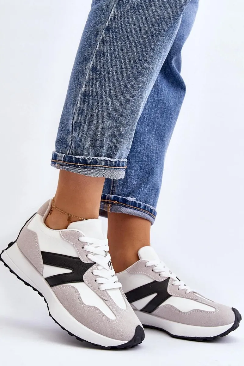 Outlet Buty Sportowe Damskie Szare Chloette Damskie Buty Sportowe Na Platformie|Sneakersy Damskie