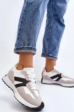 Outlet Buty Sportowe Damskie Szare Chloette Damskie Buty Sportowe Na Platformie|Sneakersy Damskie