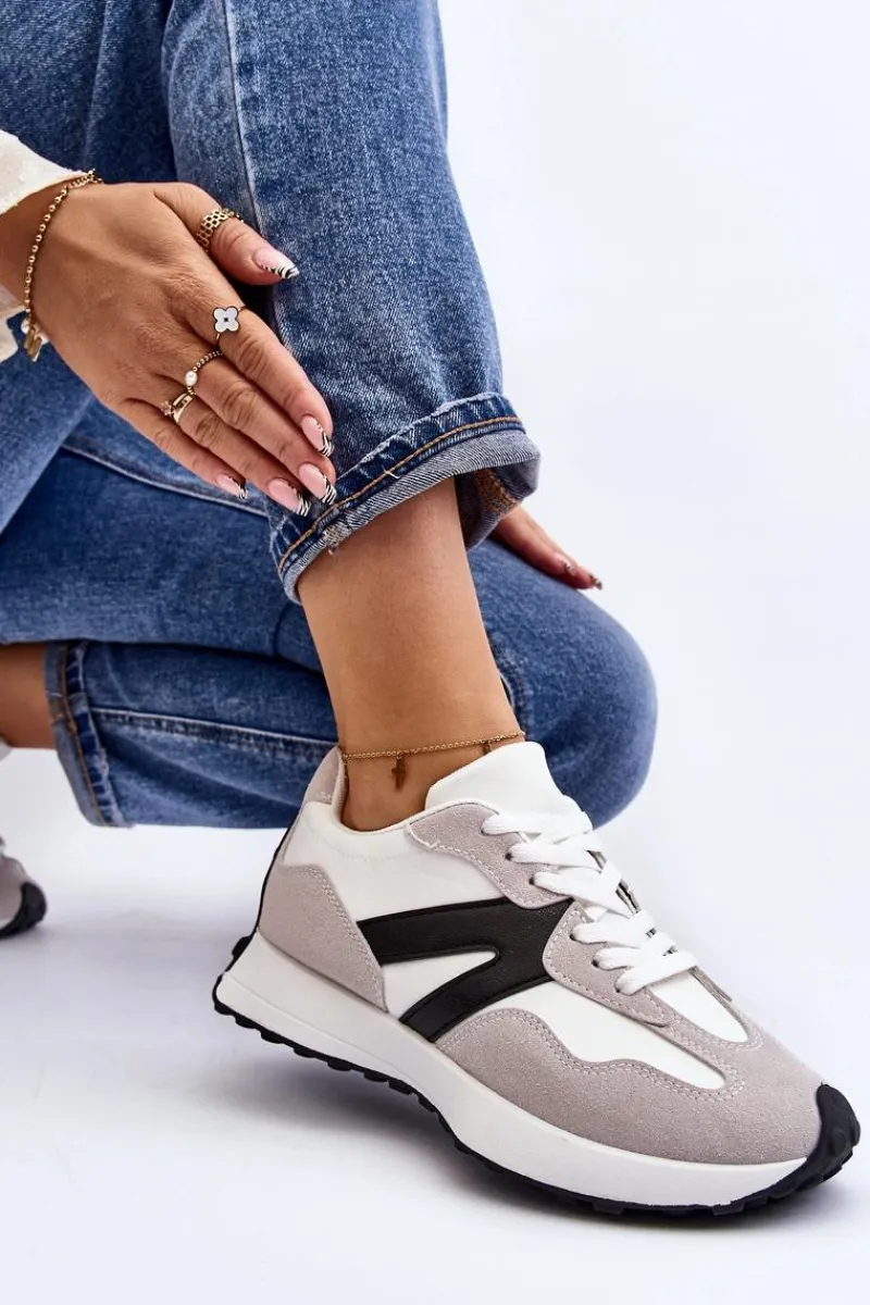 Outlet Buty Sportowe Damskie Szare Chloette Damskie Buty Sportowe Na Platformie|Sneakersy Damskie