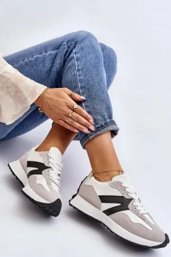 Outlet Buty Sportowe Damskie Szare Chloette Damskie Buty Sportowe Na Platformie|Sneakersy Damskie