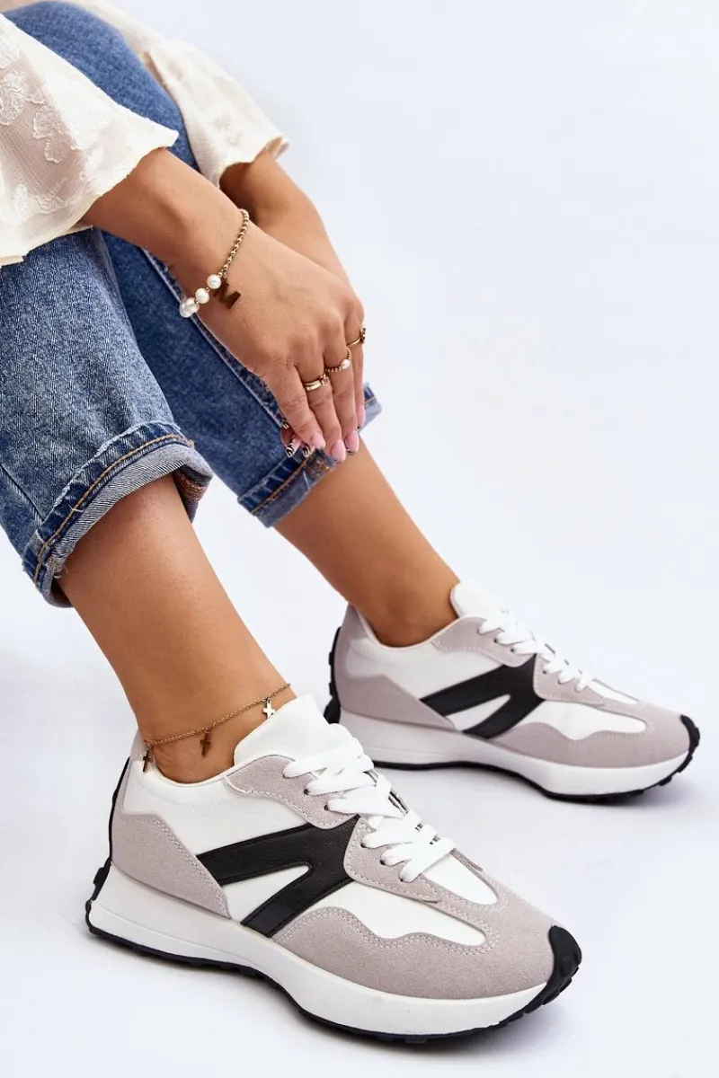 Outlet Buty Sportowe Damskie Szare Chloette Damskie Buty Sportowe Na Platformie|Sneakersy Damskie