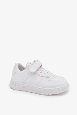 Hot Buty Sportowe Dziecięce Z Eko Skóry Białe Liora Dzieci Chłopięce|Dziewczęce