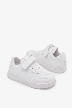 Hot Buty Sportowe Dziecięce Z Eko Skóry Białe Liora Dzieci Chłopięce|Dziewczęce