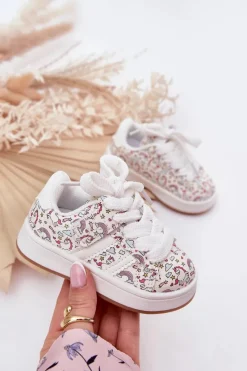 Sale Boto Buty Sportowe Dziewczęce Z Motywem Jednorożca Białe Ilana Biały
