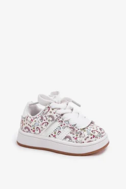 Sale Boto Buty Sportowe Dziewczęce Z Motywem Jednorożca Białe Ilana Biały