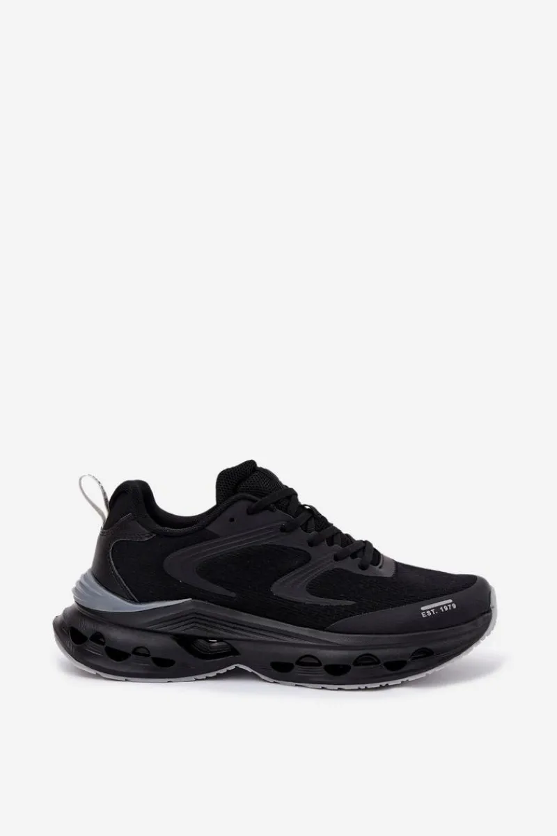 Obuwie Sportowe Męskie>Big Star Shoes Buty Sportowe Męskie Na Platformie Big Star RR174022 Hi-Poly System Czarne Czarny