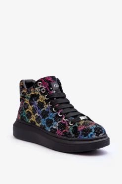 Discount GOE Buty Sportowe Na Platformie Dżety MM2N4009 Czarne