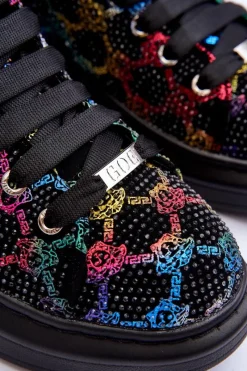 Discount GOE Buty Sportowe Na Platformie Dżety MM2N4009 Czarne