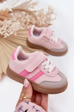 Dziewczęce|Back To School>Boto Buty Sportowe Sneakersy Dziecięce Na Rzep Różowe Adelina Różowy