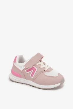 Dziewczęce>Boto Buty Sportowe Sneakersy Dziecięce Na Rzep Różowe Galisse Różowy