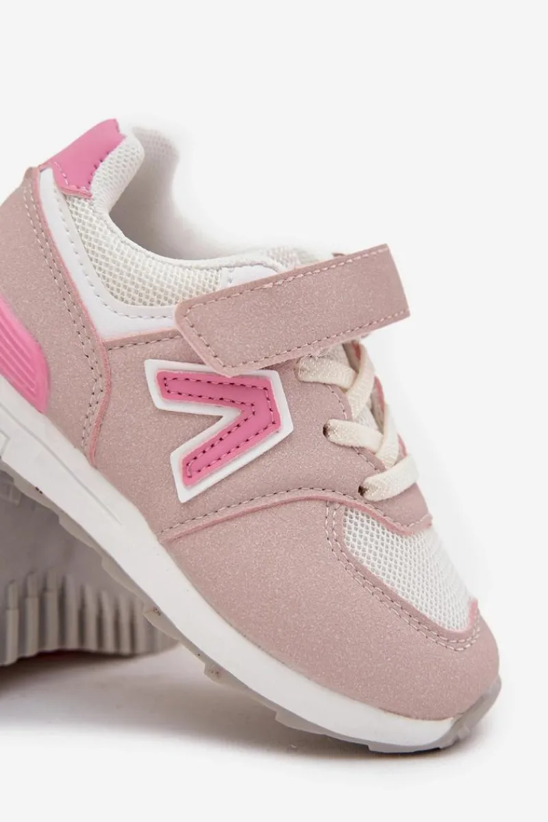 Dziewczęce>Boto Buty Sportowe Sneakersy Dziecięce Na Rzep Różowe Galisse Różowy