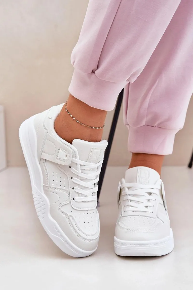 Online Evento Buty Sportowe Sneakersy Damskie Z Eko Skóry Białe Telisiria