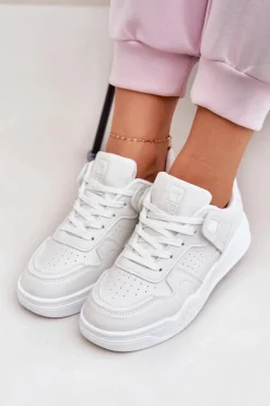 Online Evento Buty Sportowe Sneakersy Damskie Z Eko Skóry Białe Telisiria