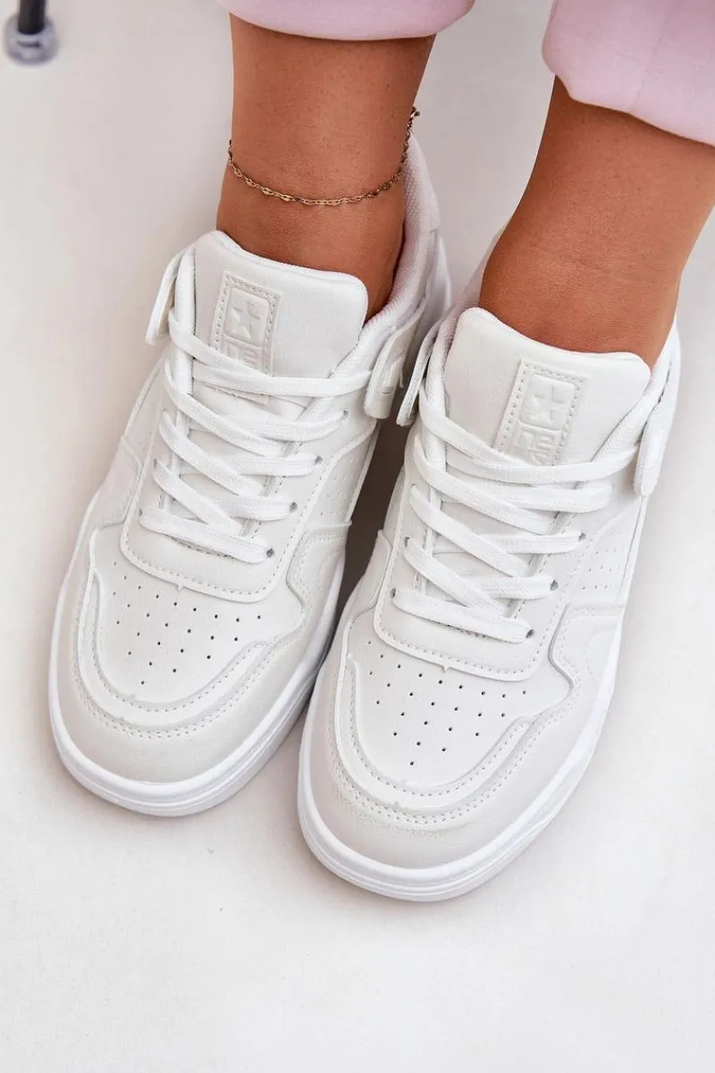 Online Evento Buty Sportowe Sneakersy Damskie Z Eko Skóry Białe Telisiria