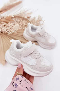 Online Buty Sportowe Sneakersy Dziecięce Na Rzep Białe Selinea Dzieci Chłopięce|Dziewczęce