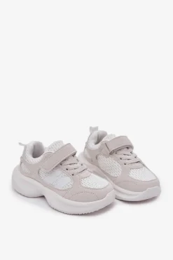 Online Buty Sportowe Sneakersy Dziecięce Na Rzep Białe Selinea Dzieci Chłopięce|Dziewczęce