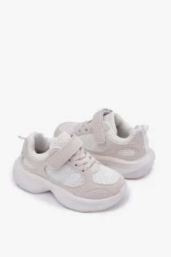 Online Buty Sportowe Sneakersy Dziecięce Na Rzep Białe Selinea Dzieci Chłopięce|Dziewczęce