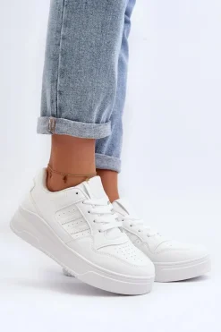 New Buty Sportowe Sneakersy Damskie Białe Frutesa Damskie Sneakersy Damskie