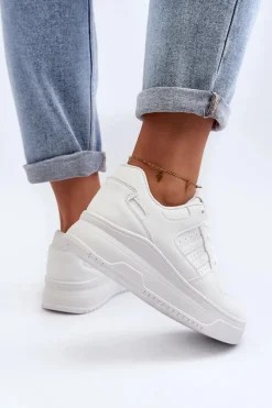 New Buty Sportowe Sneakersy Damskie Białe Frutesa Damskie Sneakersy Damskie