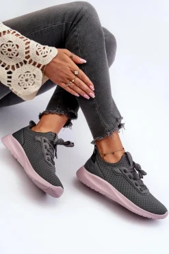 Sale 4F Buty Sportowe Sneakersy Damskie RSS2LOWF055 Ciemnoszare