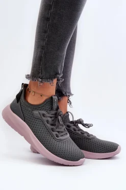 Sale 4F Buty Sportowe Sneakersy Damskie RSS2LOWF055 Ciemnoszare