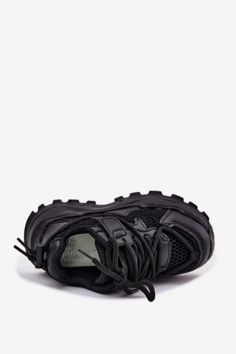 New Boto Buty Sportowe Sneakersy Dziecięce Czarne Tilvianea Czarny