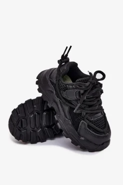 New Boto Buty Sportowe Sneakersy Dziecięce Czarne Tilvianea Czarny