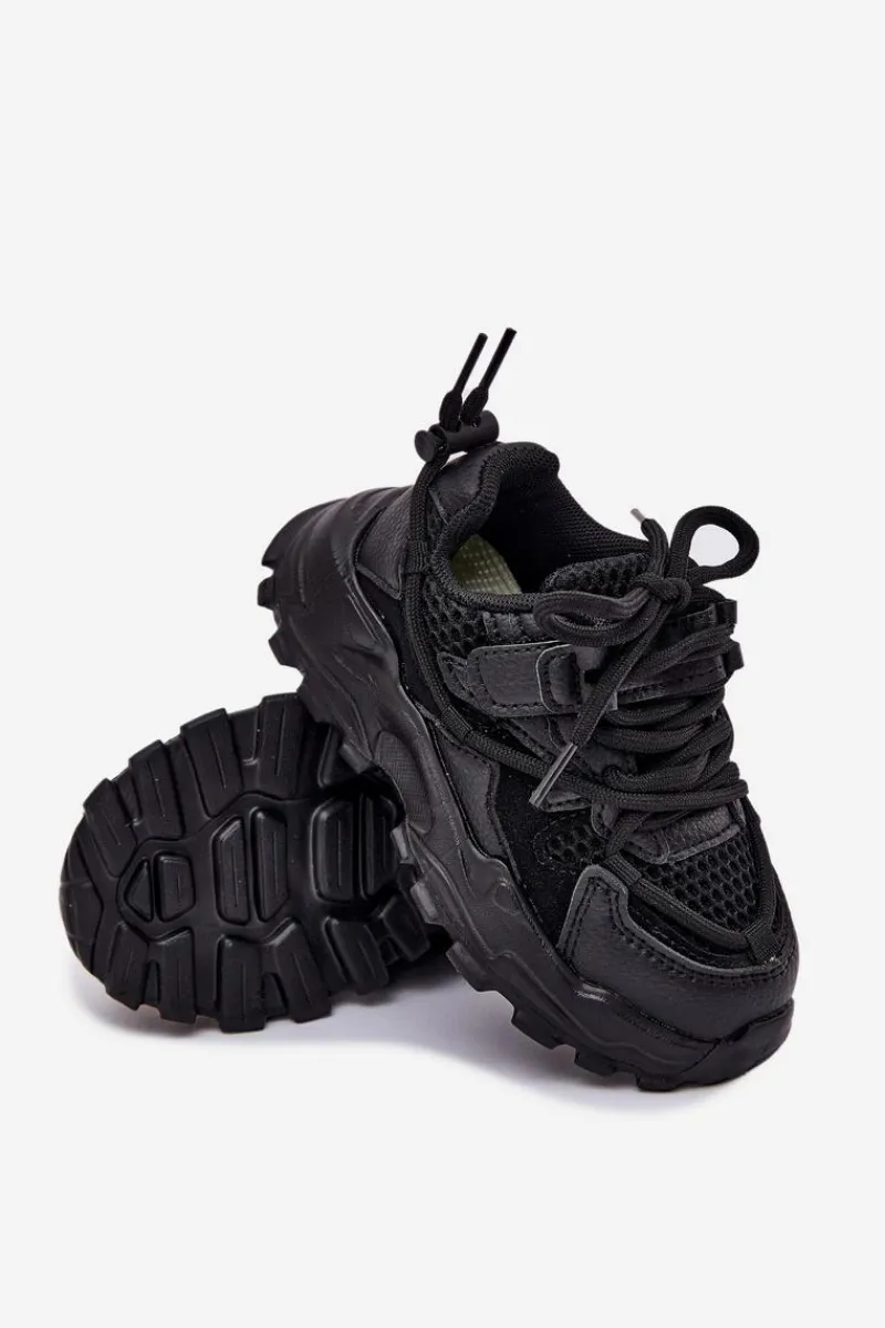 New Boto Buty Sportowe Sneakersy Dziecięce Czarne Tilvianea Czarny