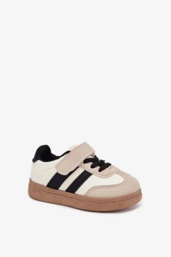 Chłopięce|Dziewczęce>Boto Buty Sportowe Sneakersy Dziecięce Na Rzep Beżowe Adelina Beżowy