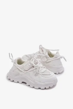 Chłopięce|Dziewczęce></noscript>Boto Buty Sportowe Sneakersy Dziecięce Białe Tilvianea Biały