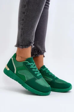 Sneakersy Damskie>Boto Buty Sportowe Sneakersy Damskie Zielone Kleffaria