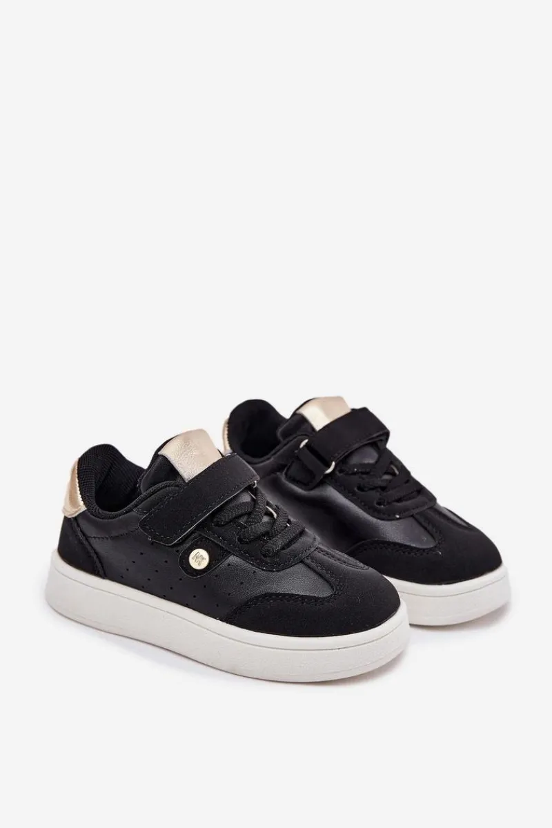 Clearance Buty Sportowe Sneakersy Dziewczęce Na Rzep Czarne Zarina Dzieci Dziewczęce|Back To School