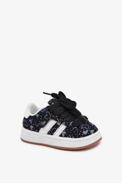 Dziewczęce|Back To School>Boto Buty Sportowe Sneakersy Dziecięce W Serduszka Czarne Mirelle