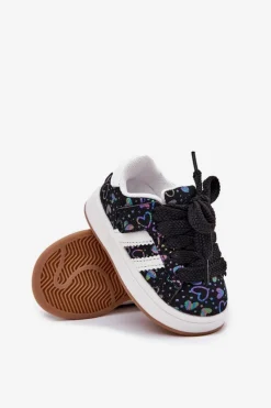 Dziewczęce|Back To School></noscript>Boto Buty Sportowe Sneakersy Dziecięce W Serduszka Czarne Mirelle
