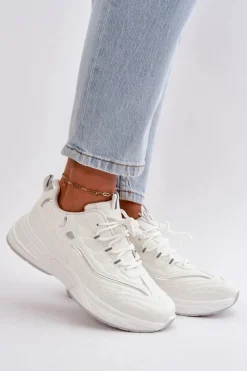 Buty Sportowe Na Platformie|Sneakersy Damskie>Boto Buty Sportowe Sneakersy Eko Skórzane Białe Verilisse