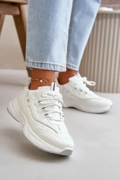 Buty Sportowe Na Platformie|Sneakersy Damskie></noscript>Boto Buty Sportowe Sneakersy Eko Skórzane Białe Verilisse