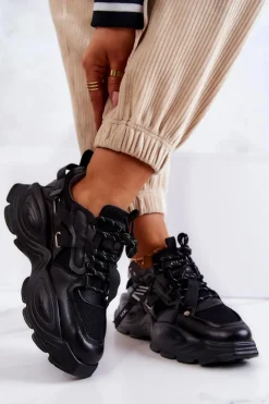 Sneakersy Damskie>GOE Buty Sportowe Sneakersy JJ2N4083 Czarne