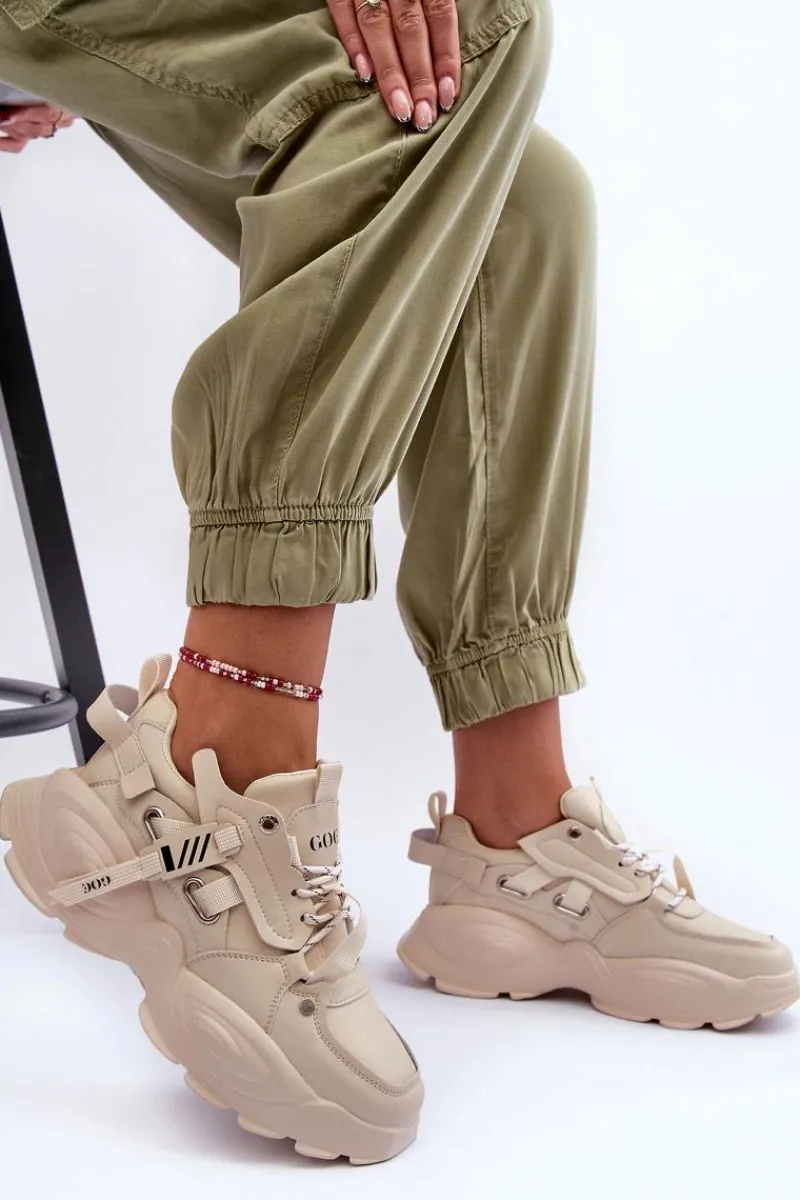 Online Buty Sportowe Sneakersy MM2N4015 Beżowe Damskie Sneakersy Damskie