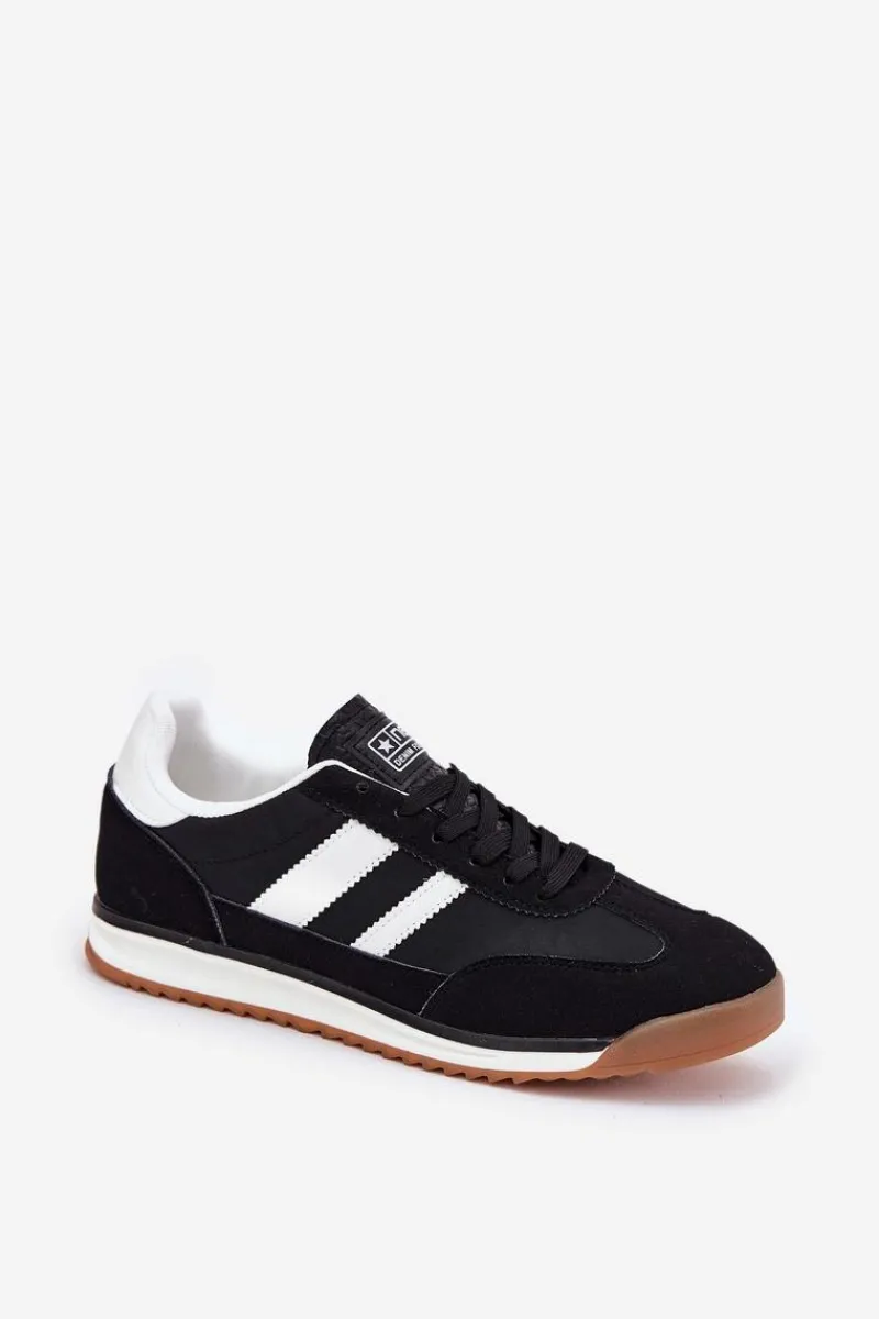 Obuwie Sportowe Męskie>Evento Buty Sportowe Sneakersy Męskie Czarne Sivara Czarny