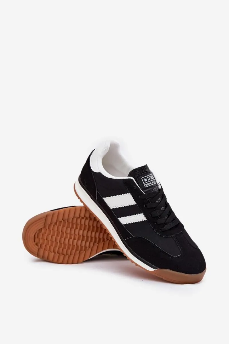 Obuwie Sportowe Męskie>Evento Buty Sportowe Sneakersy Męskie Czarne Sivara Czarny