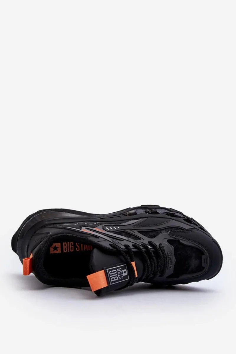 Best Buty Sportowe Sneakersy Męskie HI-POLY SYSTEM Big Star NN174382 Czarne Męskie Obuwie Sportowe Męskie