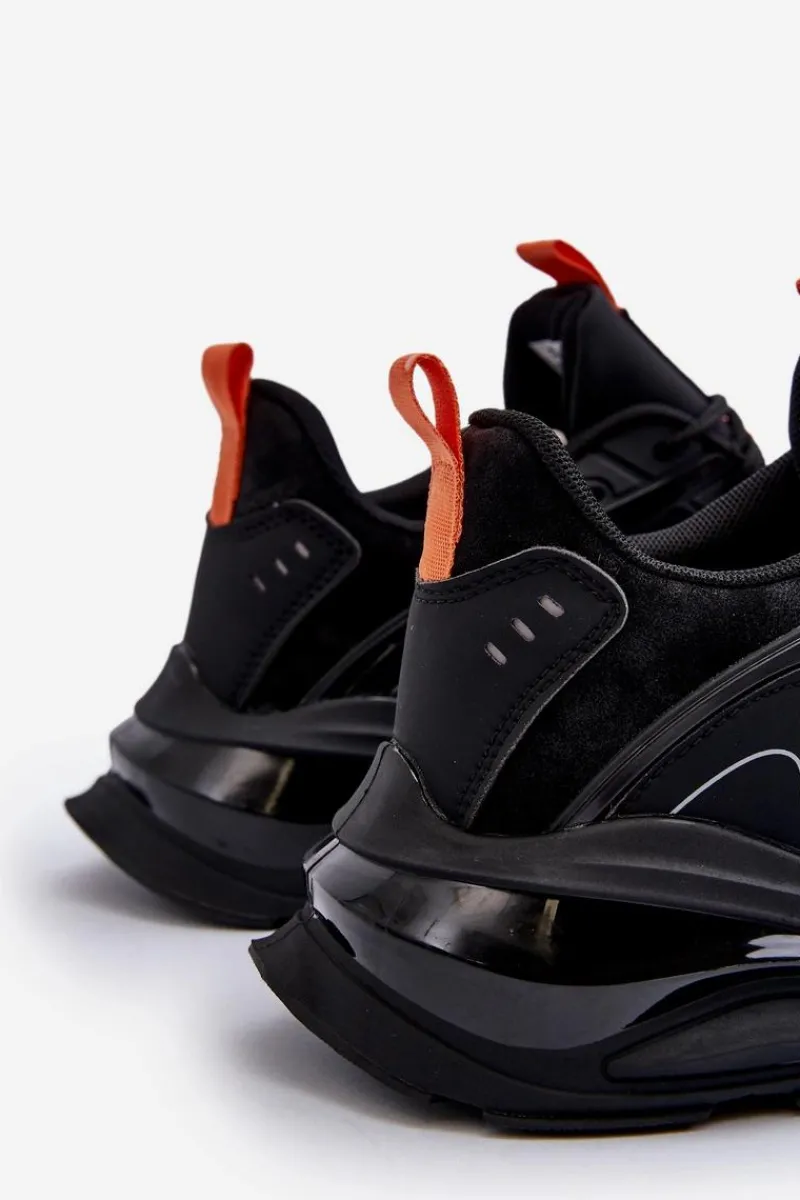 Best Buty Sportowe Sneakersy Męskie HI-POLY SYSTEM Big Star NN174382 Czarne Męskie Obuwie Sportowe Męskie