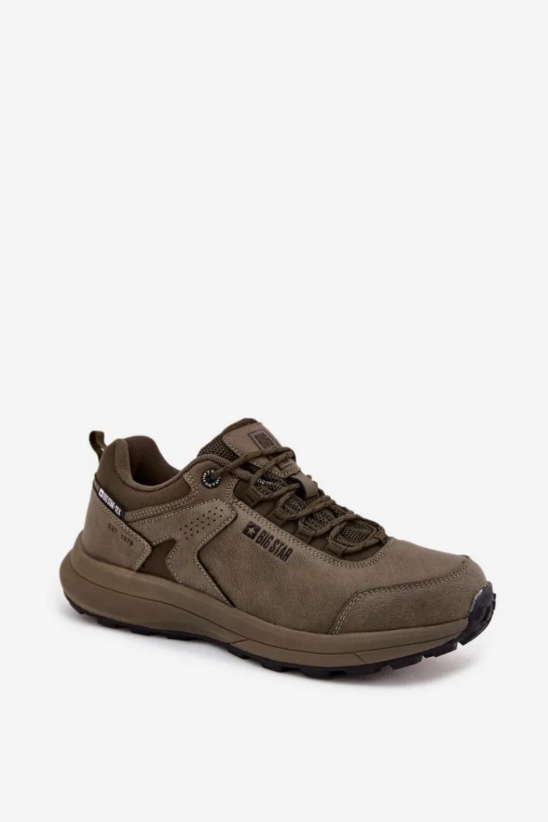 Obuwie Trekkingowe Męskie|Obuwie Sportowe Męskie>Big Star Shoes Buty Sportowe Trekkingowe Męskie Big Star OO174367 HI-POLY SYSTEM Khaki