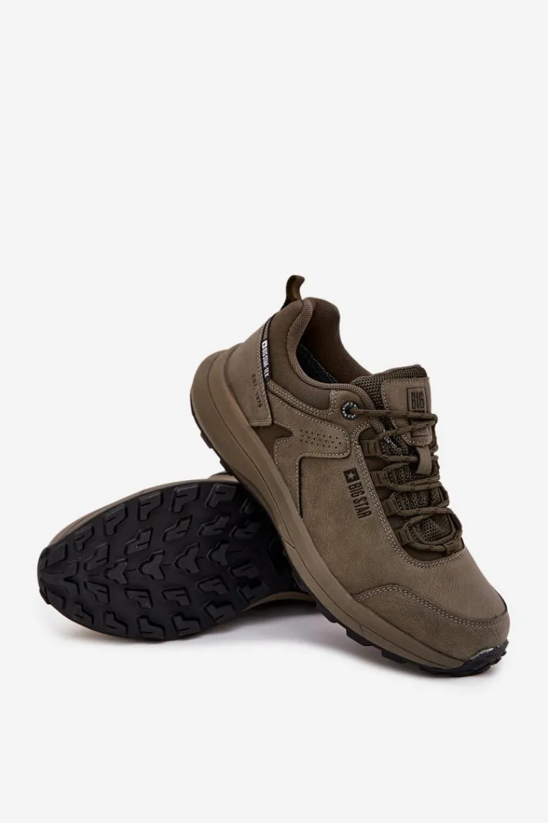 Obuwie Trekkingowe Męskie|Obuwie Sportowe Męskie>Big Star Shoes Buty Sportowe Trekkingowe Męskie Big Star OO174367 HI-POLY SYSTEM Khaki