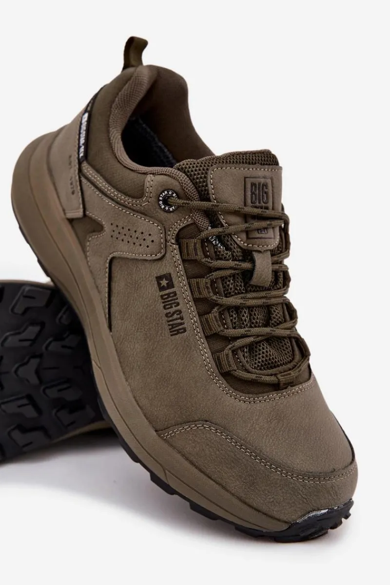Obuwie Trekkingowe Męskie|Obuwie Sportowe Męskie>Big Star Shoes Buty Sportowe Trekkingowe Męskie Big Star OO174367 HI-POLY SYSTEM Khaki