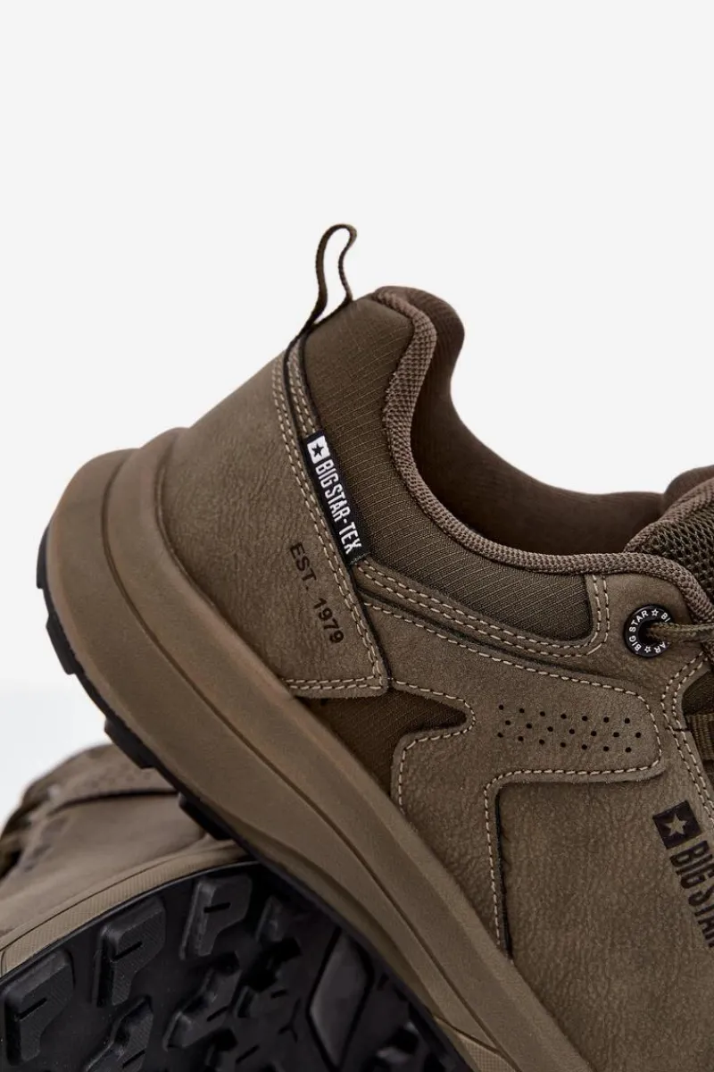 Obuwie Trekkingowe Męskie|Obuwie Sportowe Męskie>Big Star Shoes Buty Sportowe Trekkingowe Męskie Big Star OO174367 HI-POLY SYSTEM Khaki